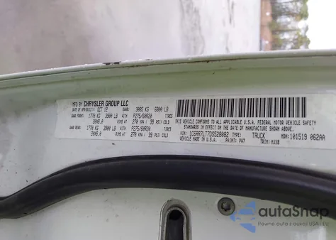 2013 Ram 1500 Big Horn z USA, uszkodzony, nr VIN 1C6RR7LT7DS528082